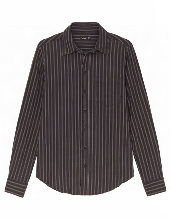 Dolce & Gabbana Ανδρικό πουκάμισο με κανονική εφαρμογή IT 48 Medium Navy Blue ριγέ
