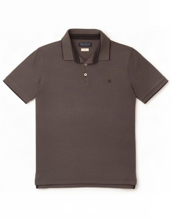 Ανδρικό μπλουζάκι πόλο Jack & Jones XL Γκρι βαμβακερό