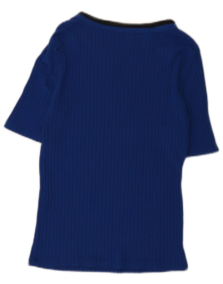 Zara Γυναικείο T-Shirt Top UK 12 Medium Blue