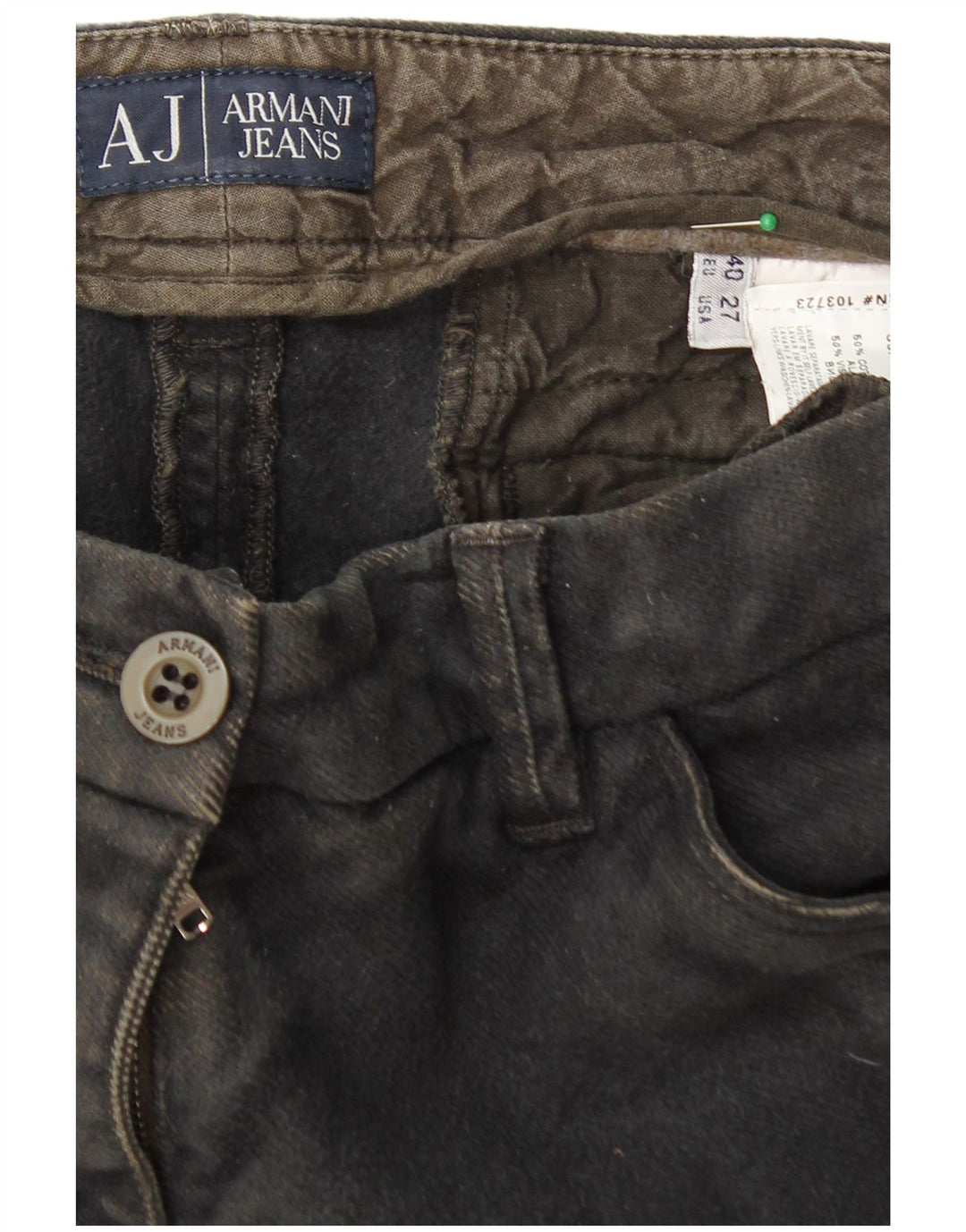 ARMANI Γυναικείο Slim παντελόνι Chino EU 40 Medium W27 L30 μαύρο βαμβακερό