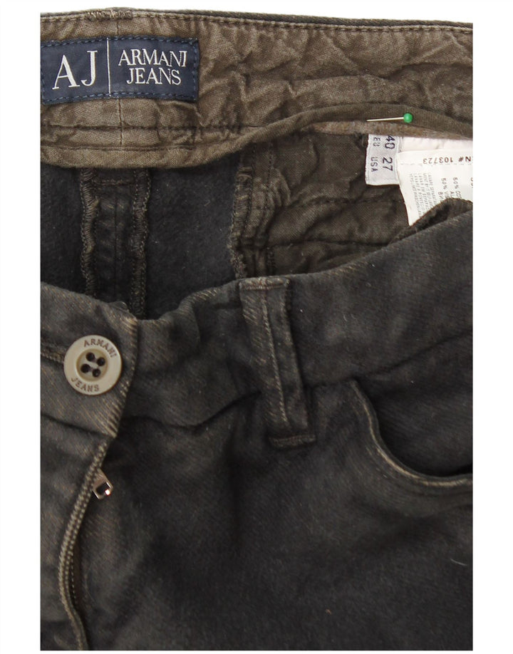 ARMANI Γυναικείο Slim παντελόνι Chino EU 40 Medium W27 L30 μαύρο βαμβακερό