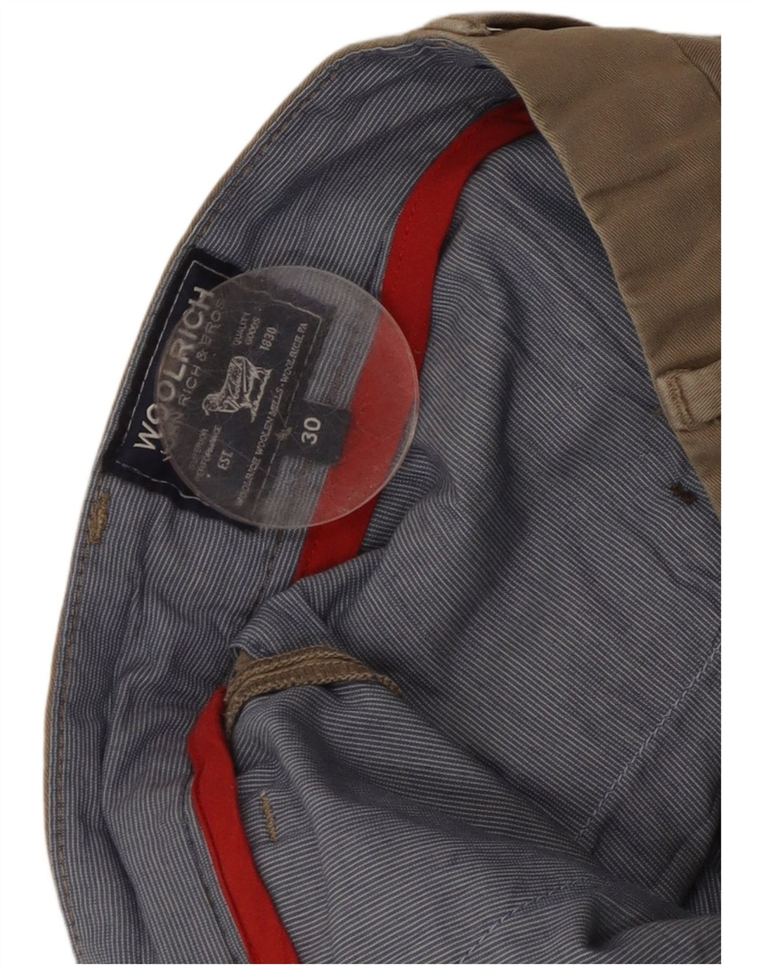 Woolrich Ανδρικό Slim παντελόνι Chino W30 L33 Μπεζ βαμβακερό