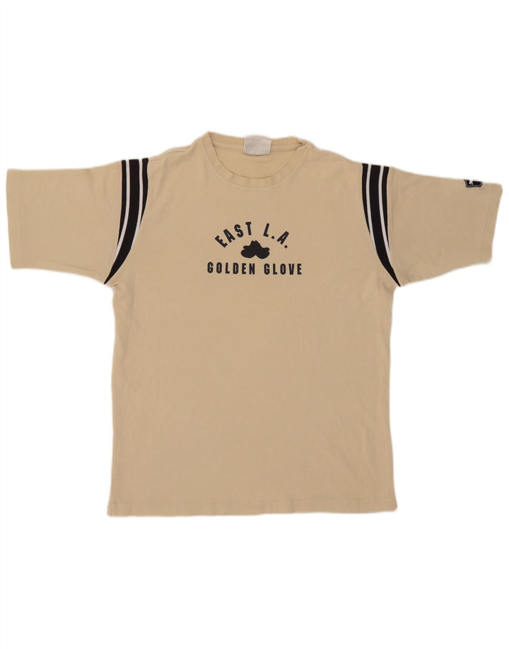 Ανδρικό γραφικό T-Shirt Puma Τοπ μεσαίο μπεζ βαμβακερό