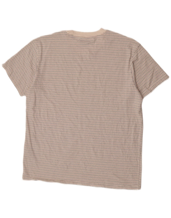Jack & Jones Ανδρικό T-Shirt Top XL Λευκό βαμβακερό pinstripe