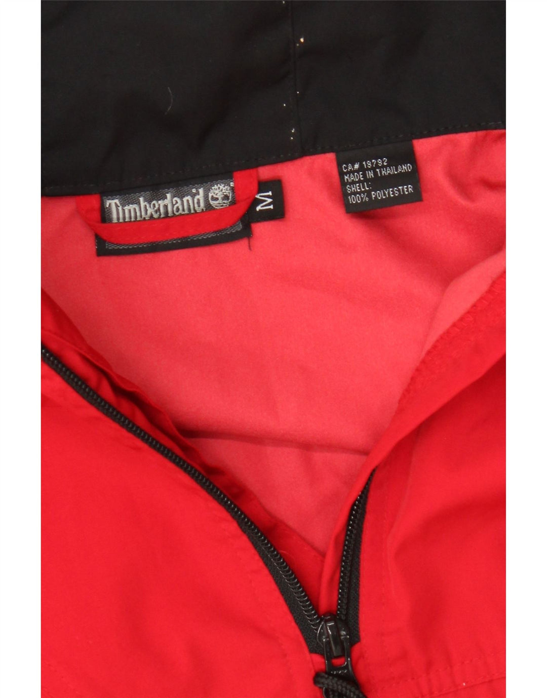 Ανδρικό μπουφάν Timberland με κουκούλα γραφικό Anorak UK 38 Medium Red Polyester
