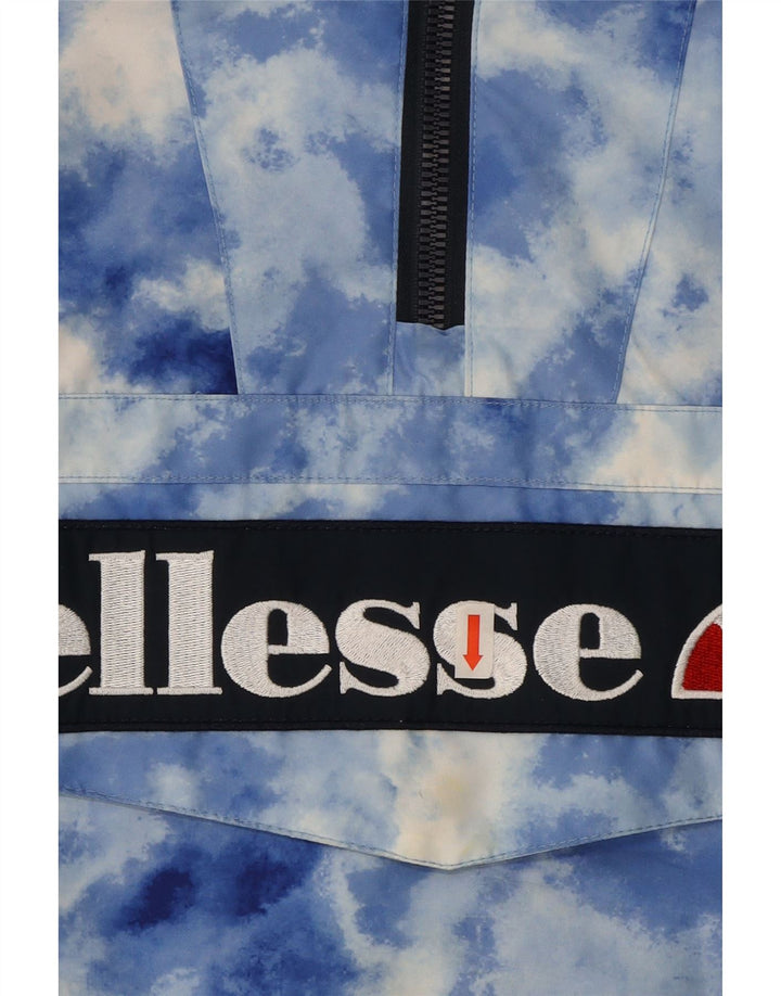 Ellesse Ανδρικό μπουφάν βροχής πουλόβερ με κουκούλα UK 36 Small Blue Tie Dye Polyester