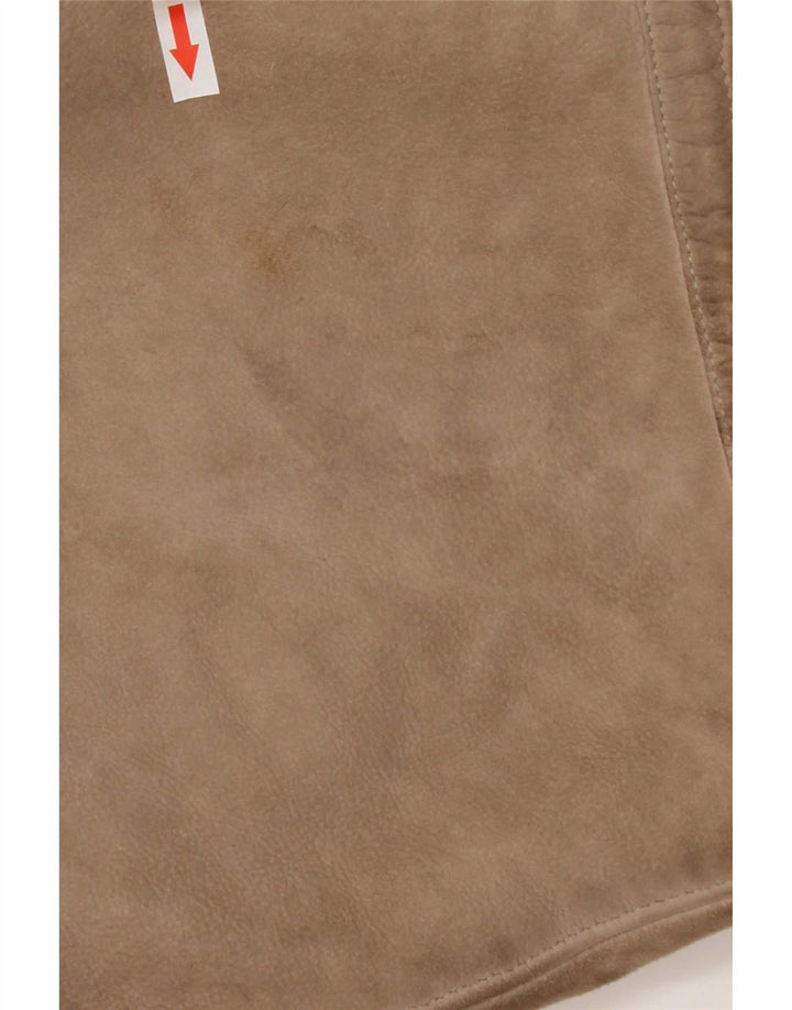 Vintage γυναικείο παλτό 3/4 μανίκι Shearling UK 14 Medium Beige