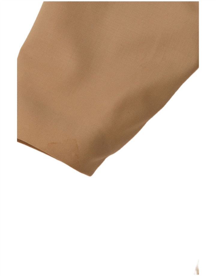 VINTAGE Γυναικείο Μπλέιζερ Διπλό Μπουφάν IT 44 Μεσαίο Μπεζ μαλλί