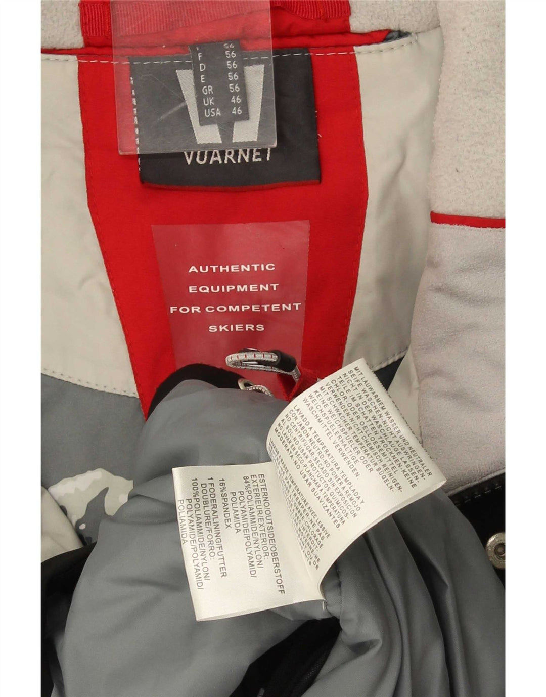 Vuarnet Ανδρικό μπουφάν σκι UK 46 3XL Μαύρο Colourblock Polyamide