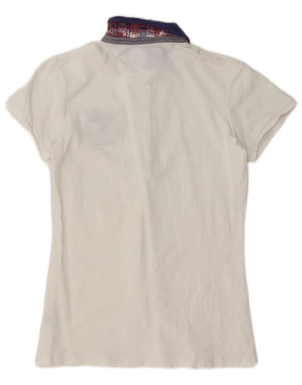 Γυναικείο πουκάμισο Napapijri Geographic Polo UK 12 Medium White Colourblock