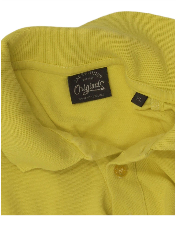Jack & Jones Ανδρικό Πόλο Μπλουζάκι XL Κίτρινο