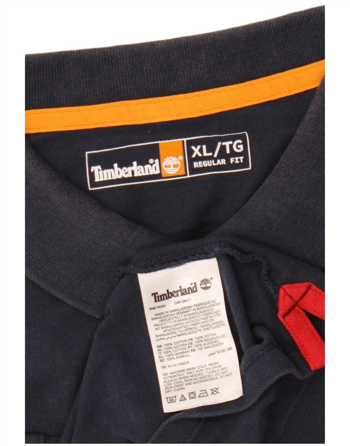 Ανδρικό μπλουζάκι Timberland με κανονική εφαρμογή Polo XL Navy Blue βαμβακερό