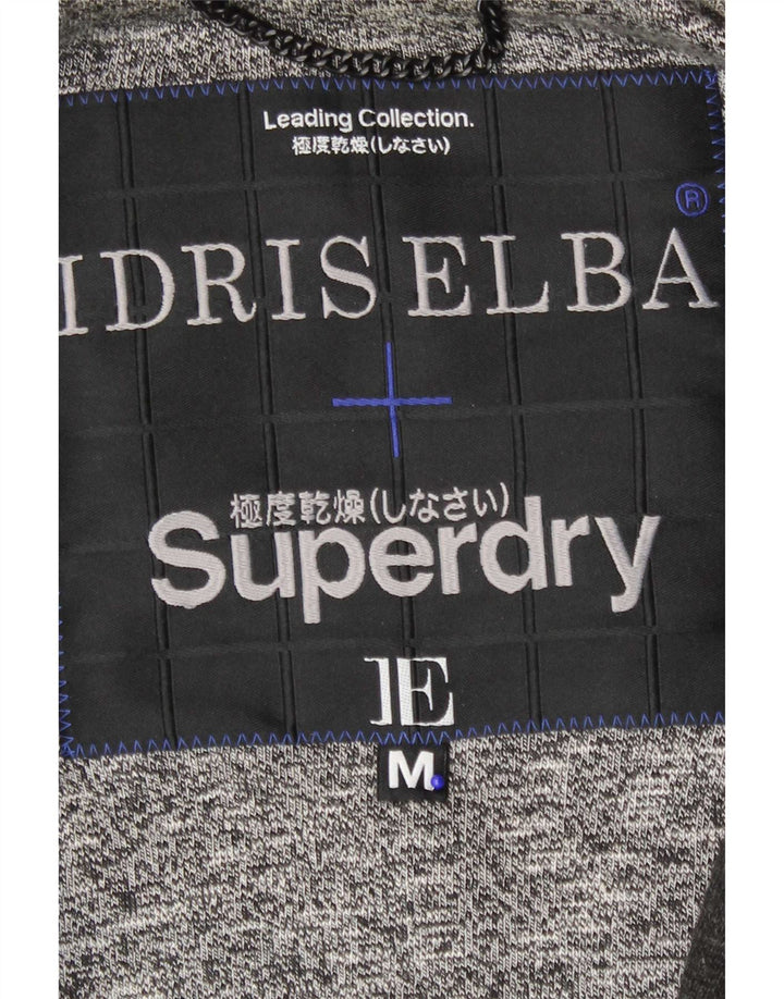 Superdry Ανδρικό Μπουφάν Varsity UK 38 Μεσαίο Γκρι Ριγέ Ακρυλικό