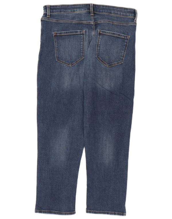 Marks & Spencer Womens The Carrie Capri Jeans UK 14 Large W32 L22 Blue