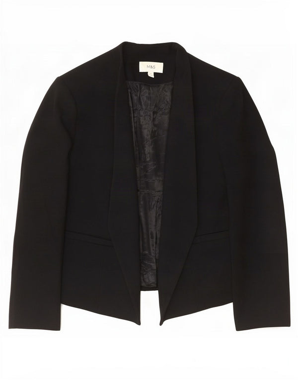 Marks & Spencer Γυναικείο Open Blazer Jacket UK 16 Large Black Polyester