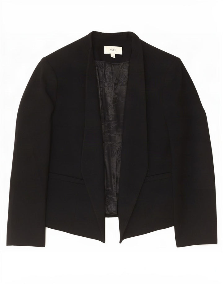 Marks & Spencer Γυναικείο Open Blazer Jacket UK 16 Large Black Polyester