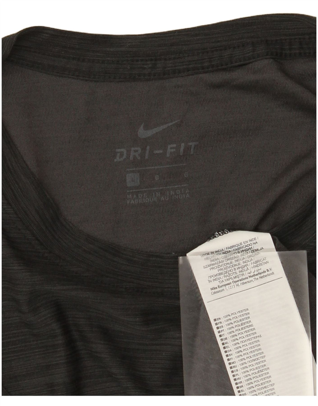 Ανδρικό μπλουζάκι Nike Dri Fit Τοπ με μεγάλο γκρι πολυεστέρα