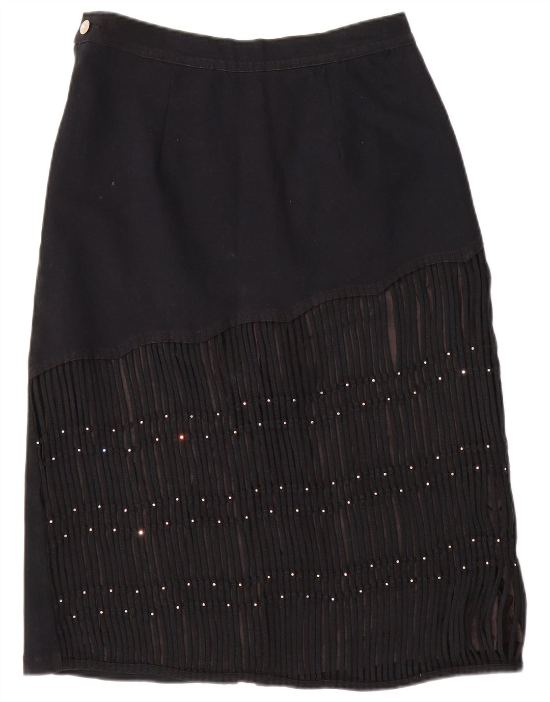 VINTAGE Γυναικεία Τζιν Φούστα W30 Μεσαία Μαύρη