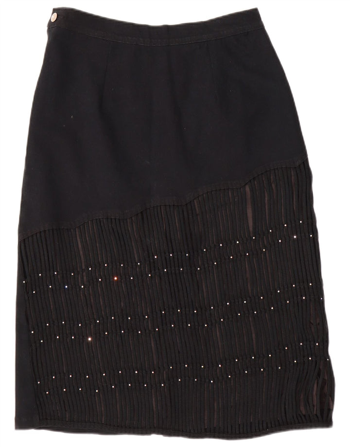 VINTAGE Γυναικεία Τζιν Φούστα W30 Μεσαία Μαύρη