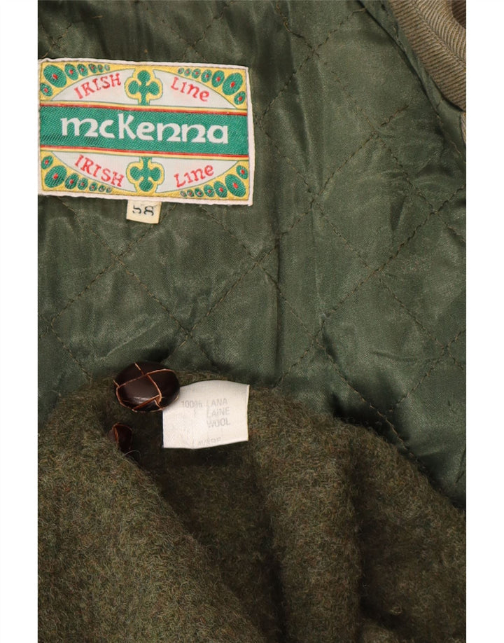 Vintage Ανδρικό Πανωφόρι EU 58 4XL Πράσινο μαλλί