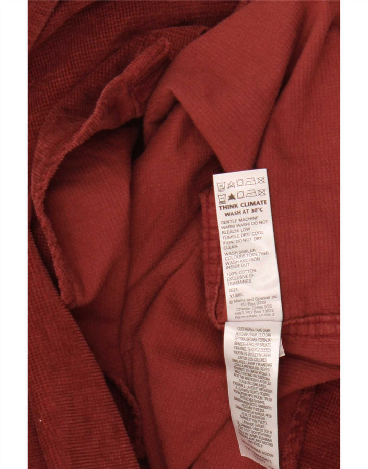 Ανδρικό πουκάμισο Marks & Spencer 2XL από βαμβακερό μπορντό