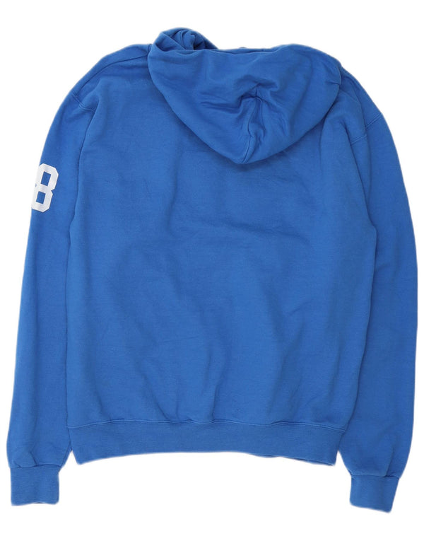 Champion Mens Huskies Graphic Hoodie Jumper Μεσαίο Μπλε Βαμβακερό
