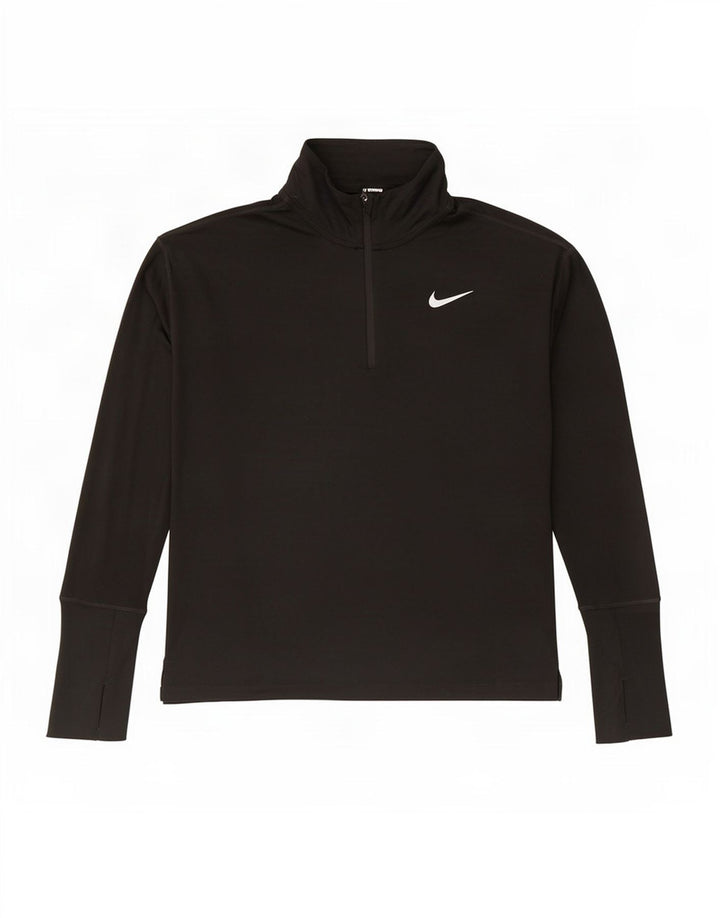 Ανδρική φόρμα Nike με φερμουάρ πουλόβερ με φερμουάρ Dri Fit, μικρό μαύρο πολυεστέρα