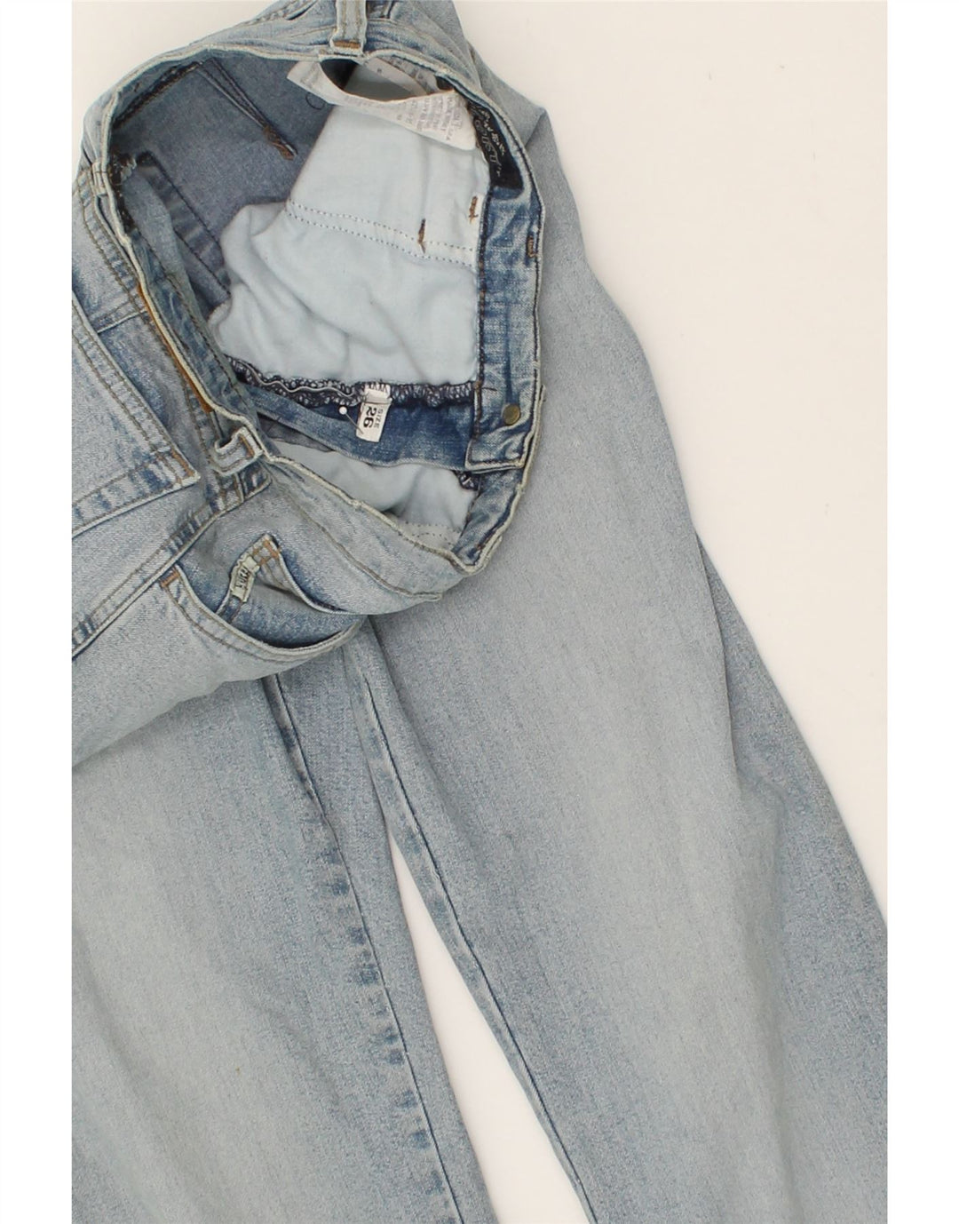 ARMANI Womens Straight Jeans W26 L28 Blue Cotton Vintage Armani and Second-Hand Armani from Messina Hembry 