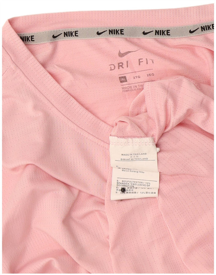 Ανδρικό T-shirt Nike Dri Fit Top 2XL Pink Polyester