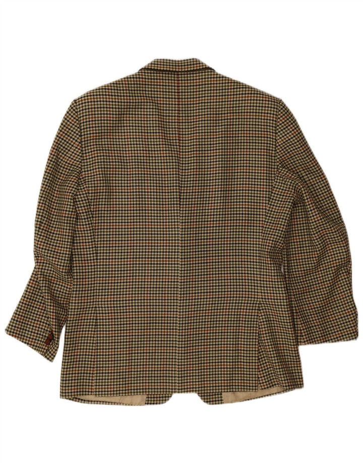 Vintage Ανδρικό σακάκι 2 κουμπιών σακάκι IT 50 Μεγάλο μπεζ καρό μαλλί