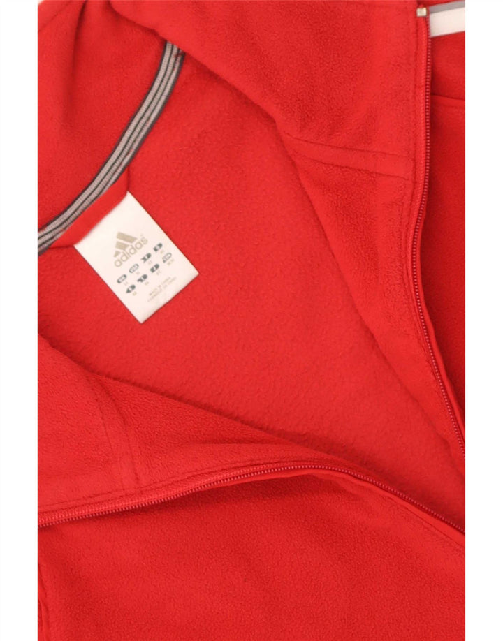 Adidas Γυναικείο Fleece Jacket UK 14 Medium Red