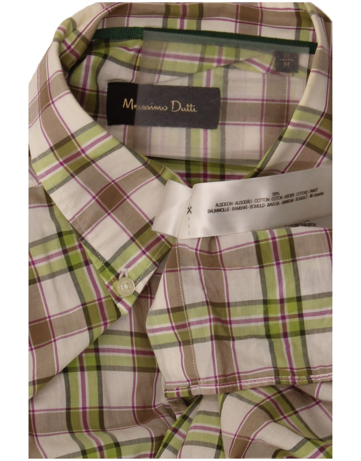 Ανδρικό πουκάμισο Massimo Dutti, μεσαίο πράσινο βαμβακερό