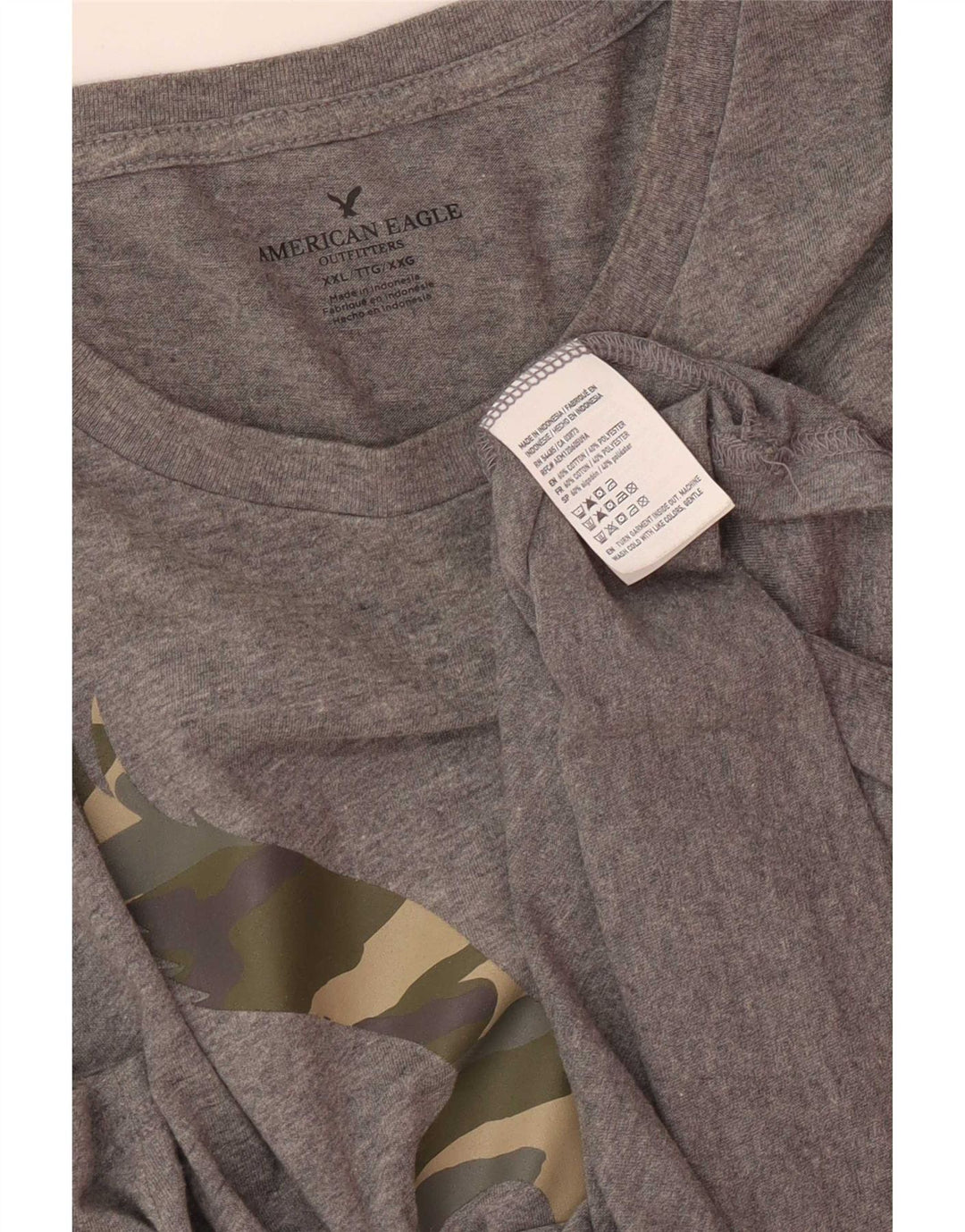 Ανδρικό γραφικό T-Shirt American Eagle Top 2XL Γκρι βαμβακερό