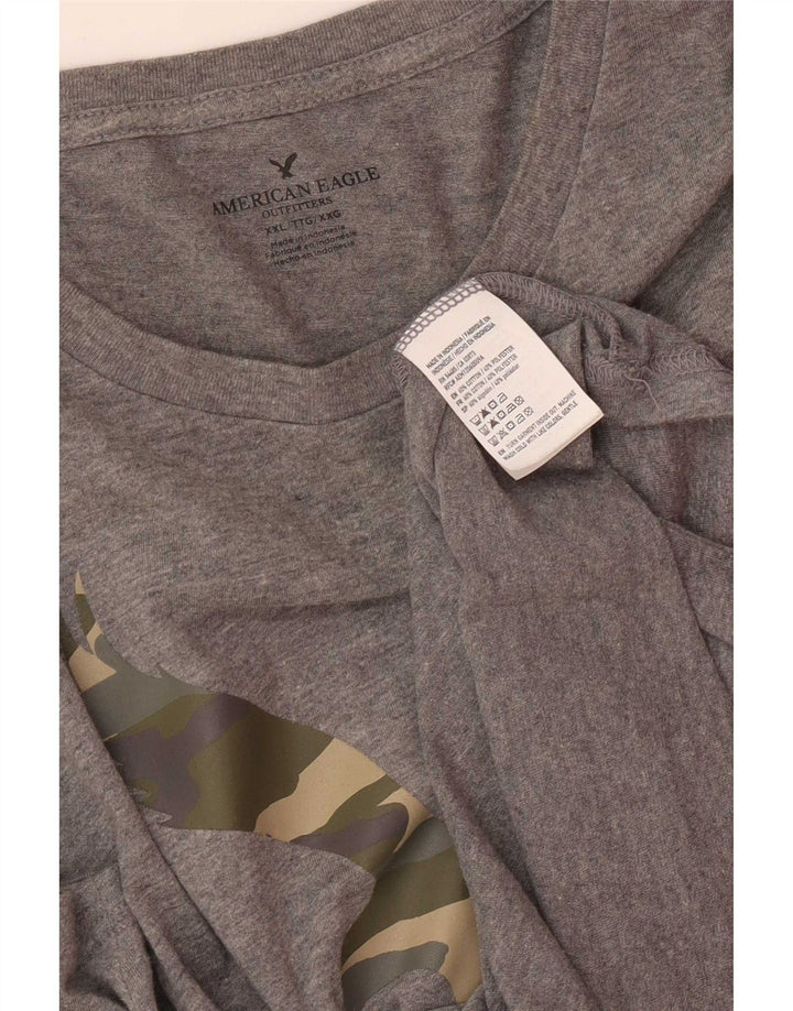 Ανδρικό γραφικό T-Shirt American Eagle Top 2XL Γκρι βαμβακερό