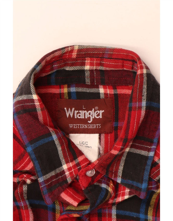 Ανδρικό πουκάμισο Western Flannel Wrangler με μεγάλο κόκκινο καρό
