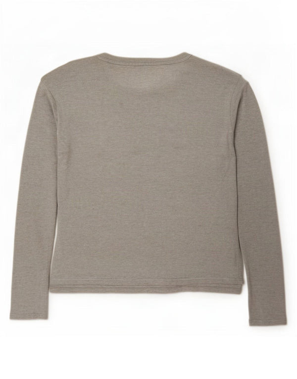 Zara γυναικείο τοπ μακρυμάνικο UK 14 Medium Grey Flecked Lyocell