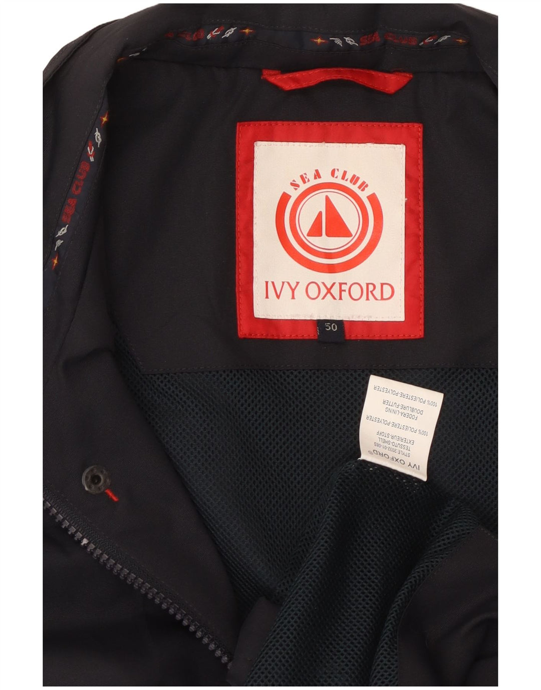 Ανδρικό μπουφάν IVY OXFORD Windbreaker IT 50 Large Navy Blue Polyester