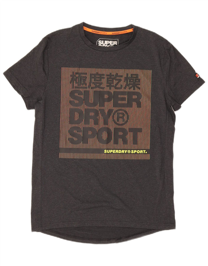 Ανδρικό γραφικό T-Shirt Superdry Top Μεσαίο γκρι βαμβακερό