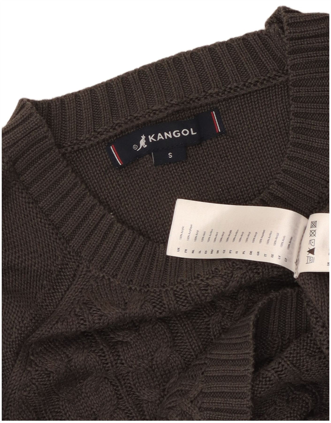 Kangol Γυναικείο πουλόβερ με λαιμόκοψη UK 10 Small Grey Acrylic