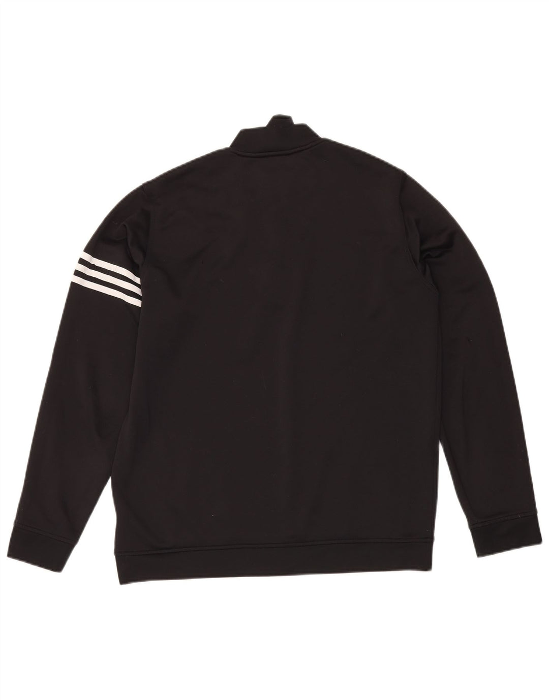 Ανδρικό φούτερ Adidas Climalite με λαιμόκοψη με φερμουάρ, μαύρο πολυεστέρα