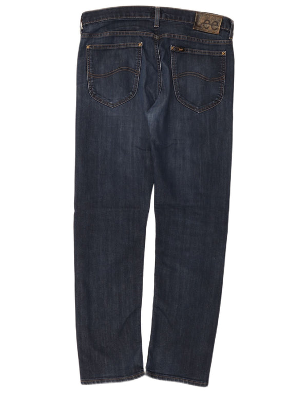 Lee Womens Daren Straight Jeans W33 L30 Navy Blue Cotton