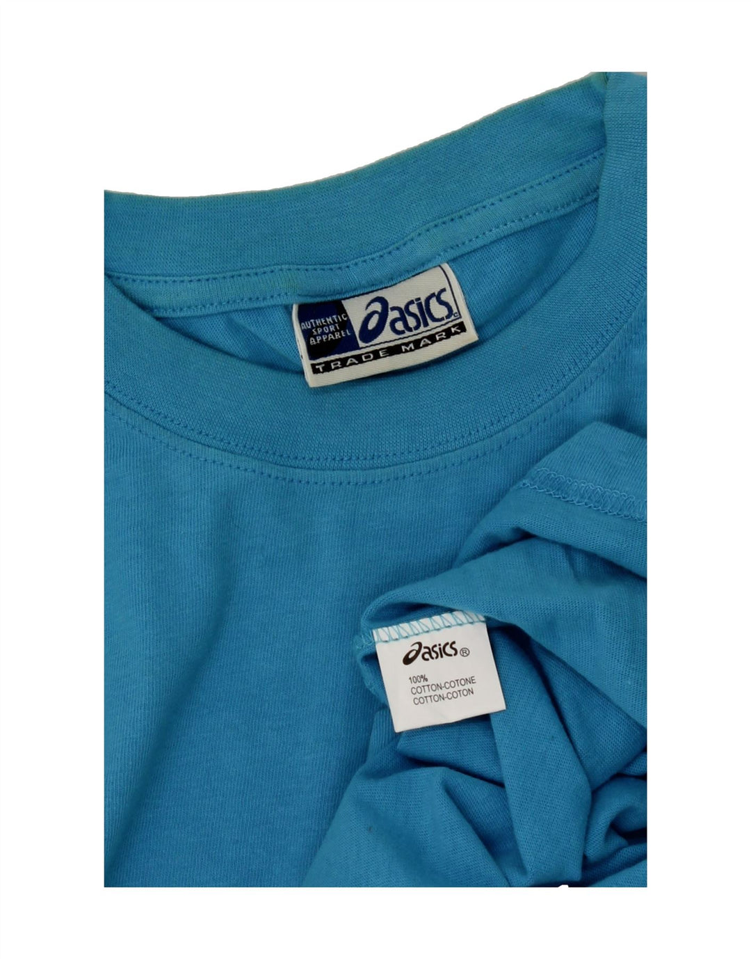 ASICS Mens T-Shirt Top Large Blue Cotton Vintage Asics and Second-Hand Asics from Messina Hembry 