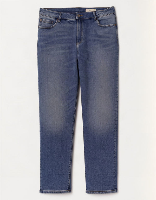 Marks & Spencer Γυναικεία Mom Tapered Jeans UK 16 Large W32 L26 Blue