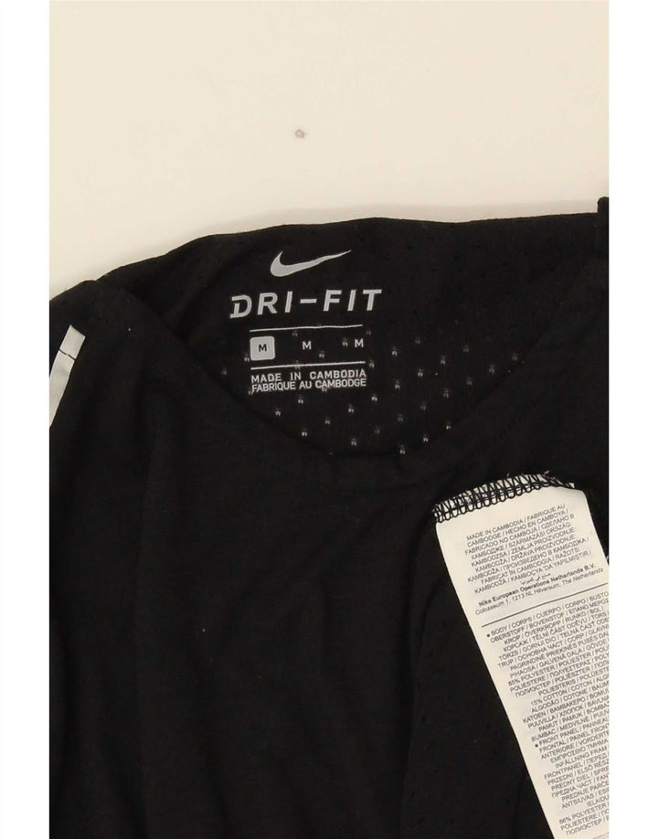 Ανδρικό T-Shirt Nike Dri Fit Top από μεσαίο μαύρο πολυεστέρα