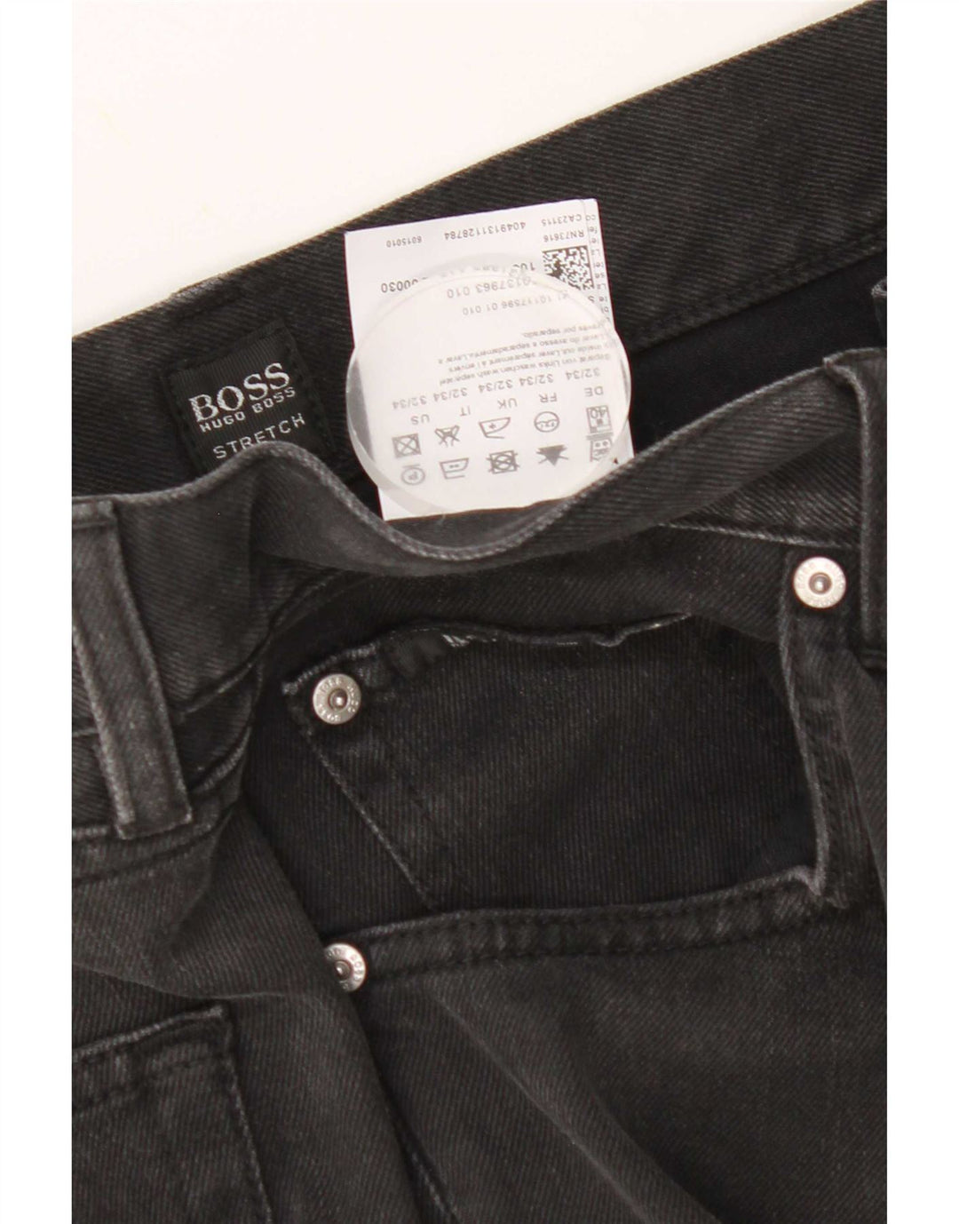Ανδρικό τζιν ίσιο Hugo Boss W32 L34 Μαύρο βαμβακερό