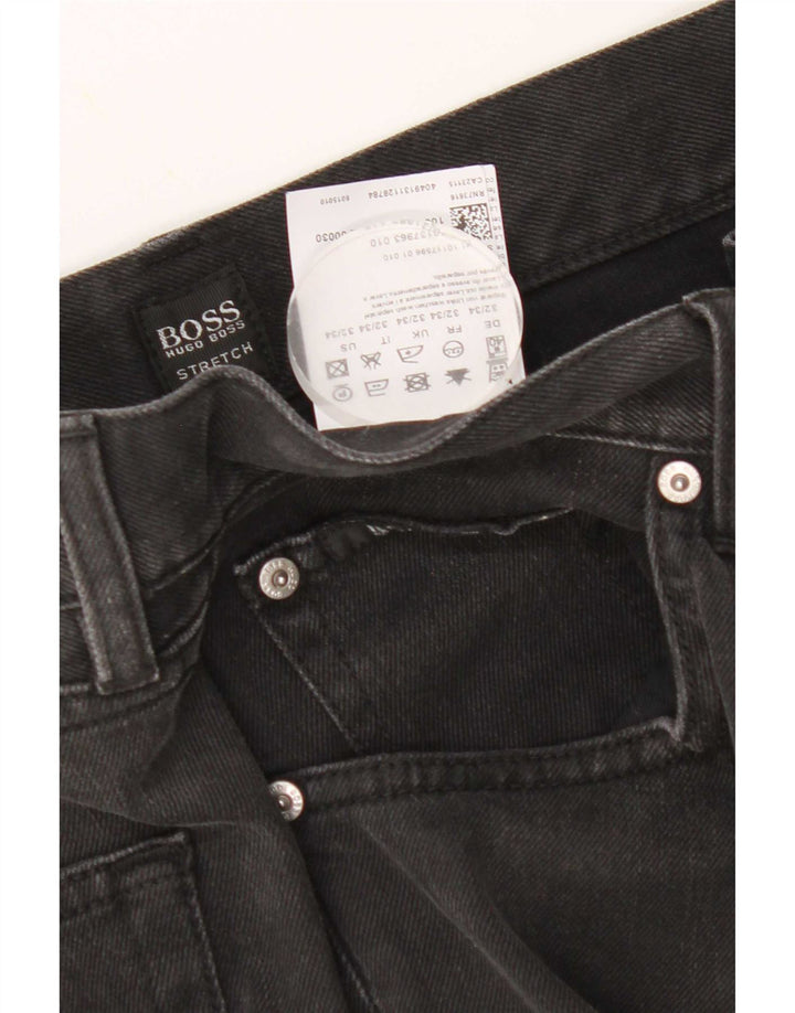 Ανδρικό τζιν ίσιο Hugo Boss W32 L34 Μαύρο βαμβακερό