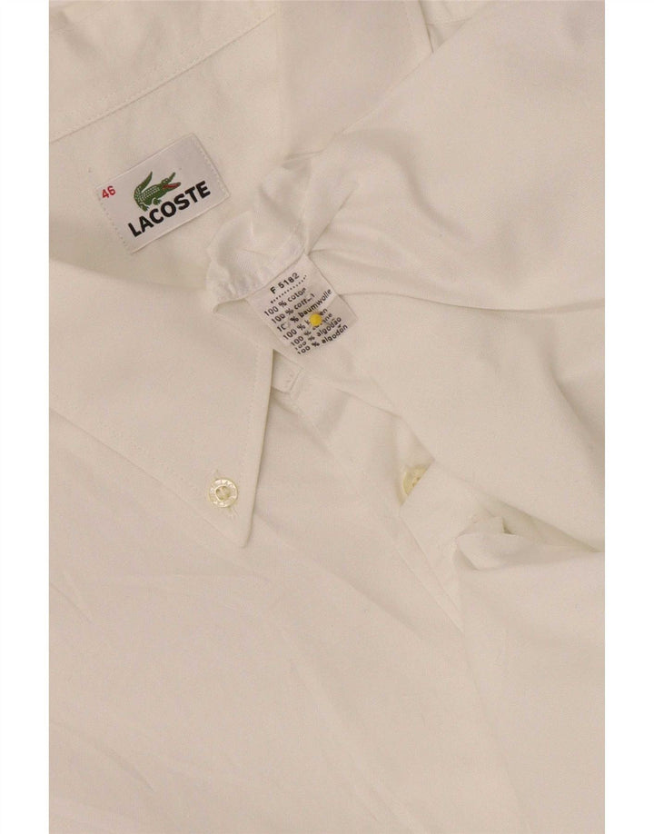 Ανδρικό πουκάμισο Lacoste Regular Fit Size 46 2XL Λευκό βαμβακερό