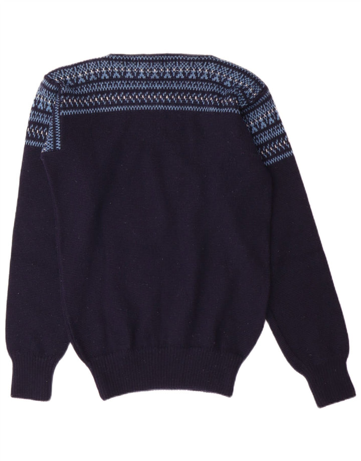 PANCARI Γυναικείο πουλόβερ με λαιμόκαυστο IT 48 XL Navy Blue Fair Isle