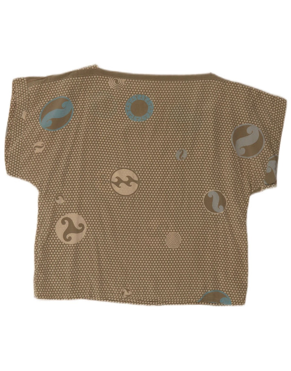 Vintage γυναικείο μπλουζάκι τοπ UK 12 με πράσινο στίγματα