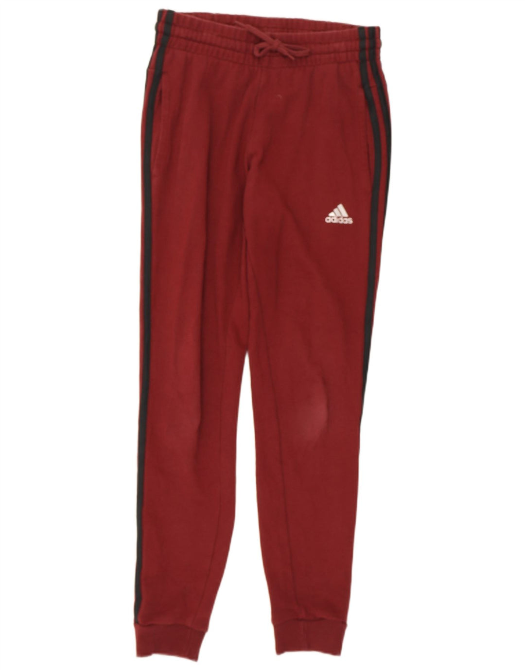 Γυναικεία αθλητική φόρμα ADIDAS Παντελόνι Joggers UK 4/6 XS Βουργουνδί Βαμβακερό